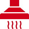red cooker hood icon