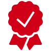 red guarantee icon