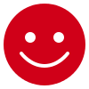 red happy face icon